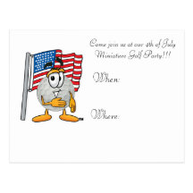 Invitation 4 juillet de carte postale
