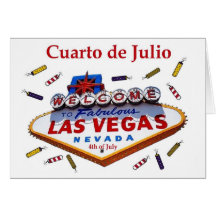 Invitation 4 juillet de "Cuarto de Julio" Las Vega Cartes