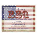 Invitation 4 juillet de partie de BBQ
