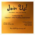 Invitation 5,25" de lueur d'or