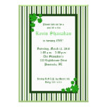 Invitation 5x7 d'anniversaire de shamrock du jour 