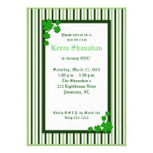 Invitation 5x7 d'anniversaire de shamrock du jour 