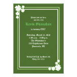 Invitation 5x7 d'anniversaire de shamrock du jour 