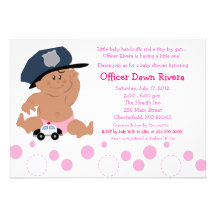 Invitation 5x7 de baby shower de FILLE de cannette