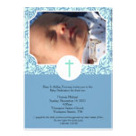 Invitation 5x7 de photo de baptême de GARÇON de dé invitations