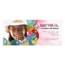Invitation 9,25" de ballon x 4" invitations
