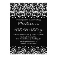 Invitation à la mode d'anniversaire de sweet sixte