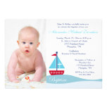 Invitation à la mode de photo de baptême de voilie invitations