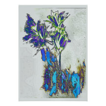 Invitation abstraite de tulipes