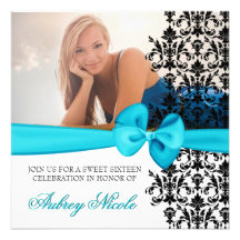 Invitation accentué par damassé cintré [Teal]