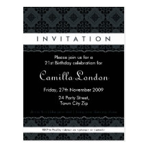 INVITATION ADULTE D'ANNIVERSAIRE : : L3 dans un st Carte Postale