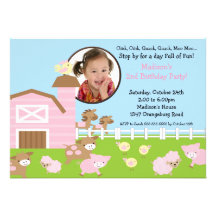 Invitation animale d'anniversaire de photo d'amuse