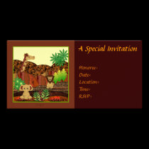 Invitation animale de safari photocartes