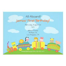 Invitation animale mignonne de fête d'anniversaire