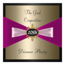 Invitation annuelle de dîner de société