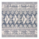 Invitation antique de baptême de broderie (garçon)