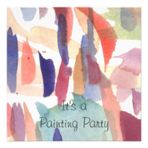 Invitation - aquarelle de partie de peinture