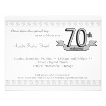 Invitation argenté de célébration d'anniversaire d