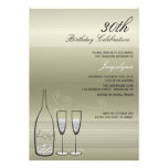 Invitation argenté de fête d'anniversaire d'étape  invitations