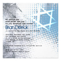 Invitation ARGENTÉE de bat mitzvah de barre d'ÉTOI invitations