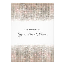 Invitation argentée de partie de paillettes