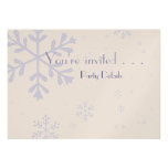 Invitation argentée et bleue d'hiver