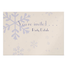 Invitation argentée et bleue d'hiver