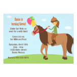 Invitation arrière de fête d'anniversaire de caval