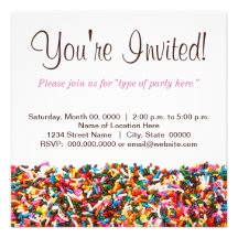 Invitation Arroser-Remplie de partie
