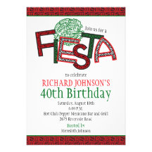 Invitation aztèque de fête d'anniversaire de fiest