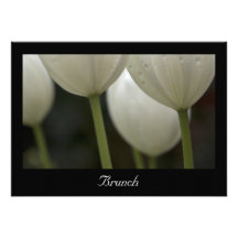Invitation blanche de brunch de mariage de courrie