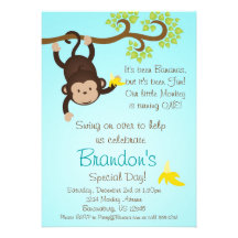 Invitation bleu de fête d'anniversaire de garçons 