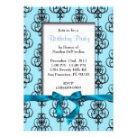 Invitation bleu doux MIGNON de partie d'enfants