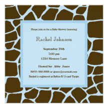Invitation bleue de baby shower de Gariffe