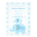 Invitation bleue de baby shower des éléphants 5x7 