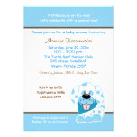 Invitation bleue de baby shower du chiot 5x7 invitations