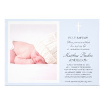 INVITATION BLEUE DE BAPTÊME DE LA CROIX %PIPE%