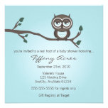 Invitation bleue de hibou