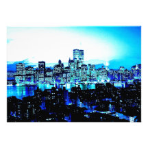 Invitation bleue de New York City