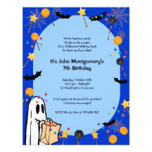 Invitation bleue de partie de costume d'anniversai