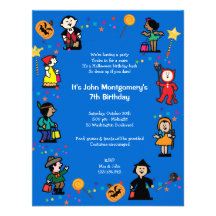 Invitation bleue de partie de costume d'anniversai