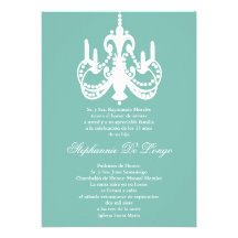 invitation bleue de Quinceanera de lustre de 5x7 T