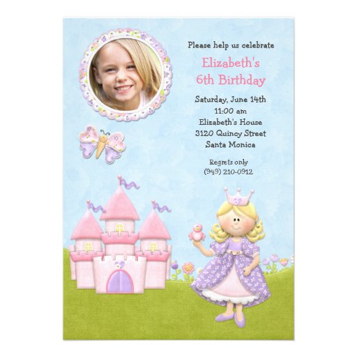 Invitation blonde de fête d'anniversaire de prince