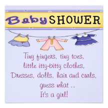 Invitation câline mignonne de baby shower de vêtem