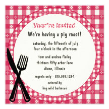 Invitation Checkered de partie de nappe