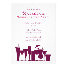 Invitation chic de partie de Bachelorette