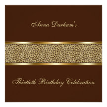 Invitation chic de poster de animal [léopard - Bro