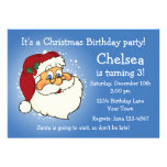 Invitation classique d'anniversaire de Père Noël