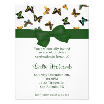 Invitation colorée élégante de partie de papillons invitations
