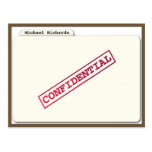 Invitation confidentielle de dossier de surprise carte postale